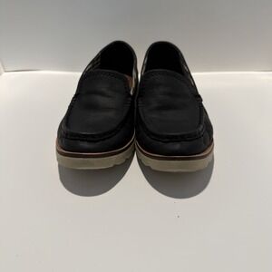 Womens 9.5 Sperry Authentic Original Lug Loafer Boat Shoe Blue Leather STS85611